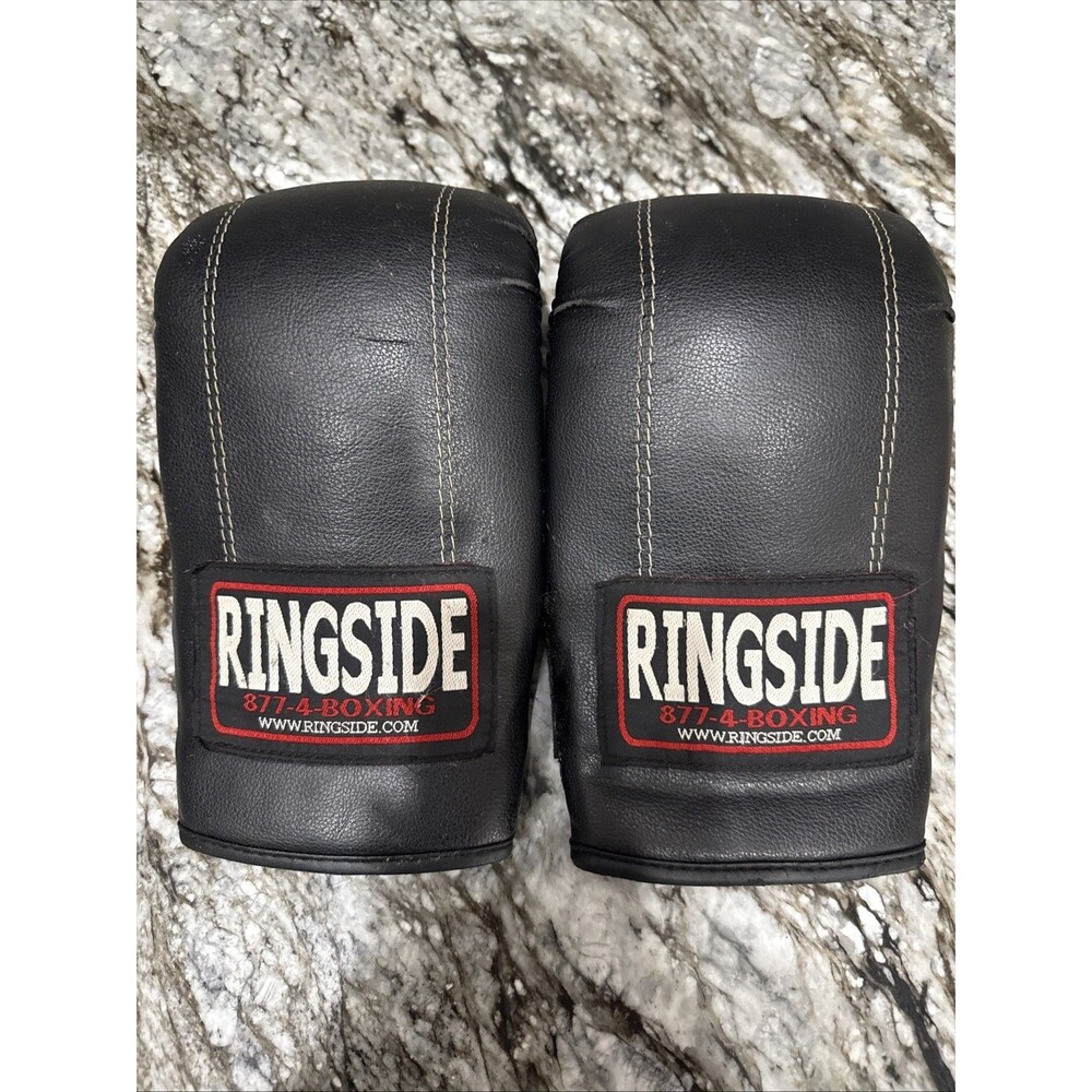 Ringside Black Vinyl Bag Gloves Adult 12oz Not For Boxing Or Sparring